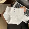 5032 Cor Artística em Blocos Estilo Menina Fresca Algodão Puro Cintura Média Justo no Quadril 10A Antibacteriano Gancho Estendido Calcinha Novo Modelo