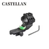 Montagem de Mira 21mm Trilho Braçadeira de Tubo Braçadeira de Trilho de Couro 25.4/30mm Suporte de Nível Acessórios de Liga de Alumínio