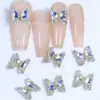 Arte de Uñas Cristal Mariposa Diamante Joyería Super Brillante Hielo Transparente Color Aurora Popular en Internet Venta Caliente Decoración de Uñas Metálica Tridimensional