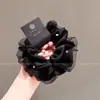 Elástico de Cabelo de Renda Estilo Coreano para Rabo de Cavalo, Scrunchie Grande, Elástico para Coque, Acessório de Cabelo de Luxo para Meninas