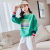Camisa de baixo das meninas primavera e outono fino estilo de Hong Kong médio e grande estilo ocidental infantil all-match camiseta infantil manga comprida top primavera das meninas