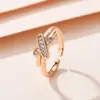 Anillo de Lujo Ligero de Moda Coreana Tendencia en Tiktok con Microincrustaciones de Diamante y Madreperla para Mujer con Acabado de Alta Gama Que No Se Desvanece