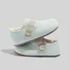 Sapatos Birkenstock Grossos com Forro de Lã 2026 Novo Estilo de Inverno Pessoa Preguiçosa Fecho Mágico Sapatos Femininos Simples Fofos Sola Rasa Sapatos Casuais