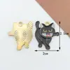 Acessórios para Joias DIY Mais Vendidos no Exterior, Joias Artesanais DIY Tema Gato Estilo Escuro, Acessórios para Joias DIY Esmaltados em Liga