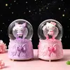Niña de Dibujos Animados Castillo Bola de Cristal Brillante Regalo Creativo para Niñas Caja de Música Adorno de Escritorio Pequeño Regalo al por Mayor