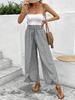 Pantalones retro de mujer de talla grande, informales, holgados, con pierna ancha y abertura, para primavera y verano de 2025, Amazon Cross-border.