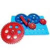 Novas engrenagens plásticas de tamanho grande, conjunto de engrenagens com diâmetro de 8 cm, adequado para aeromodelos, navios modelo e carros modelo; inclui caixa de direção de cremalheira e pinhão
