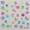 Pegatinas Creativas de Dibujos Animados Pegatinas 5D de Goma Suave Pegatinas DIY Pegatinas para Agendas Escolares de Niños Pegatinas Decorativas Lindas con Adhesivo Posterior