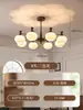 Lámpara de araña para dormitorio y sala de estar de estilo medieval, luz principal atmosférica para pasillo principal americano, lámparas de color nogal retro para restaurante, protección ocular