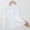 Camiseta de Manga Larga de Modal para Niños Suave y Cómoda para Niños Medianos a Grandes Ropa de Uso Diario Estilo Básico Otoño para Niños