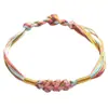 Pulsera de Cuerda de Mano Colorida del Festival del Bote del Dragón Pulsera para Mujer Nudo de Flor de Durazno Bollo de Arroz Tejida a Mano Tendencia Nacional Cuerda Roja Estilo Chino