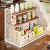 Prateleira de Armazenamento para Mesa de Escritório Armazenamento para Sala de Estar Doméstico Mesa de Centro de Mesa Prateleira de Balcão Multicamadas Prateleira para Mesa de Jantar da Cozinha Prateleira para Copos de Água