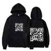 Sudadera Nueva Europea y Americana 2025 Código Bidimensional Pullover Top Holgado