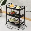 Estante de Verduras Restaurante de Fondue Acero Inoxidable Multicapa con Ruedas Estante para Platos Parrilla Comercial Estante de Verduras Estante de Almacenamiento de Cocina