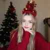 Diadema de Navidad con astas de reno y estrella de cinco puntas, Decoraciones navideñas, Diadema de plástico para niños, Suministros para decoración de fiestas