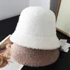 Sombrero de Pescador de Mezcla de Lana Nuevo para Otoño e Invierno Estilo Coreano para Mujer Versátil Color Liso Que Afina el Rostro Sombrero de Cubo Gorro Cálido