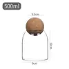 Frasco de vidrio sellado caja de almacenamiento para granos de café frutas secas frasco de almacenamiento para granos de cocina frasco de corcho creativo para té