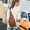 Bolso Cruzado Transfronterizo, Estilo Nuevo, Textura de Cuero Suave, Mochila Versátil de Alta Gama, Bolso Cruzado de Hombro Único Retro Europeo y Americano para Exteriores, Bolso para Mujer