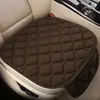 Cojín de cristal de terciopelo de invierno para coche cojín de felpa corta antideslizante de tres piezas cálido para un solo asiento cojín de varias piezas
