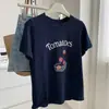Top de manga corta con estampado de tomates pequeños estilo coreano para mujer, reduce la edad, 100% algodón, corte holgado, cuello redondo, camiseta de estudiante, Verano 2026