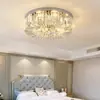 Lámparas de Cristal Transfronterizas al por Mayor, Lámparas para Sala de Estar, Lámparas para Comedor, Lámparas de Techo Modernas de Lujo Ligero para Dormitorio, Atenuación de Tres Colores de Gama Alta