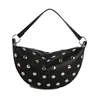 Bolso cruzado de moda 2025Za Transfronterizo con Diseño Único de Remaches, Diseño de Nicho, Simple y Versátil para Mujeres
