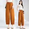 Pantalones de encaje con volantes, de cintura alta, corte holgado, pantalones tipo linterna adelgazantes, 2026 verano casual transpirables versátiles cropped bloomers