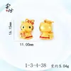 Accesorios DIY de Esmalte Dorado Arena de Larga Duración Sin Decoloración Colgante de Gato de la Suerte Hello Kitty Lindo de Dibujos Animados Materiales para Enhebrar con Agujero