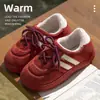 Sapatos de Algodão 2026 Novo Estilo Inverno Sola Grossa Feminino Com Veludo Espessado Sapatos Femininos Fashion Tendência Proteção contra Frio Aquecimento Botas de Algodão Femininas