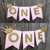 Uma Bandeira de Papel com Glitter Decoração de Festa de Aniversário de Bebê Suprimentos Bandeira Letra Banner de Aniversário em estoque