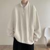 Hong Kong estilo coreano estilo cardigã de malha masculina primavera e outono fino cor sólida básico casual jaqueta de zíper jaqueta masculina leve estilo maduro