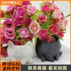 Novo produto transfronteiriço: Vaso de flores pequeno fofo em formato de gato, impresso em 3D, para decoração de jardim e vaso de suculentas para mesa de escritório