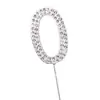 Liga de Diamante Número 0-9 Decoração de Bolo Plug-In Um Ano Casamento Menina Deusa Aniversário Brilhante Número de Diamante