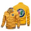Chaqueta con estampado de motocicleta para hombre, estilo urbano, estilo europeo y americano, con cremallera, para otoño e invierno, transfronteriza