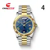 Relógio Masculino Fashion da Marca Chaxigo com Pulseira de Aço Real e Mostrador Grande Relógio de Quartzo para Homens Ca-044-1