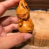 Adornos y Artesanías de Talla en Madera Añeja Thuja Taihang, Piezas de Mano, Pelota de Fitness Pixiu de Nogal