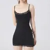 Vestido de Renda Branca Floral Transfronteiriço com Suspensório Vestido Colete de Verão Sem Mangas Alta Elasticidade Slim Fit Vestido de Quadril