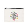 Cartera de Lona para Monedas de Venta Caliente Transfronteriza con Cremallera Estampada a Color Bolsa para Guardar Papelería Plumas Llaves Lápiz Labial Certificados