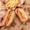 Papel para Manteles Impermeable de Grado Alimenticio, Papel para Bandejas de Pan, Pollo Frito, Papas Fritas, Hamburguesas, Papel para Envolver Sándwiches con Forma de Oso, Freidora de Aire