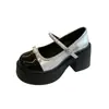 Zapatos retro estilo francés Mary Jane para mujer, nueva colección primavera/otoño 2026, con plataforma gruesa, tacón grueso, perfectos con faldas, tacones altos estilo JK, zapatos de vestir