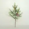 Decoração de Agulhas de Pinheiro de Natal Artificial Transfronteiriça Acessórios de Galho de Pinheiro Único Flores de Natal de Plástico Pinhas Presentes de Feriado Decoração de Casa