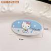 Sanrio horquilla de pico de pato larga de gato con puntos de onda acrílica, linda, dulce, corazón de niña, flequillo, clip cosmético, tocado