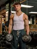 Chaleco acanalado de seda helada tejido nuevo Youngla para hombre, chaleco deportivo de fitness, mallas para correr, baloncesto, entrenamiento