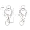 Pulseira Colar Fecho Lagosta Liga 10-14mm Fecho Loop Único Combinação Atacado Artesanal DIY Materiais de Joias Acessórios