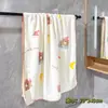 Toalha de Banho Absorvente e que Não Solta Fiapos para Casal de Estudantes, Touca Secadora de Cabelo, Conjunto de Três Peças, Toalha de Banho de Ursinho Fofo para Mulheres