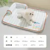 Cama para Perro Primavera y Verano Rayas Azules Cojín de Látex Transpirable Suave Cama para Gato Esterilla para Perro Sofá Cama para Mascotas Teddy