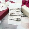 Pasador de Color Frío Transfronterizo Pinza de Pato Chapada en Plata y2k Celebridad de Internet para Mujer Clip Hueco para Flequillo Lateral Accesorios para el Cabello Clip