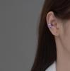 Naran S925 Prata Verão estilo coreano roxo epóxi orelha sem orelha clipe simples temperamento brincos femininos M02636
