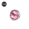Pernos para Piel Planos F136 de Titanio 5A Europeos y Americanos, Accesorios de Cabeza de Clavo Incrustada, Pernos para Injertos de Piel, Joyería para Piercings con Rosca de 0.9/1.2