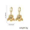 Novos Brincos Europeus e Americanos Elegantes Cobre Galvanizado Micro Incrustação Diamante Coringa Zircônia Abelhas Fivela de Orelha Anel de Orelha Acessórios Atacado